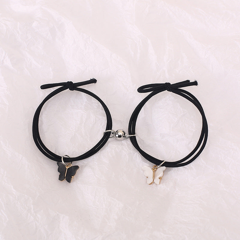 UNI-11790 - Black & White Butterfly - Bracelet Set