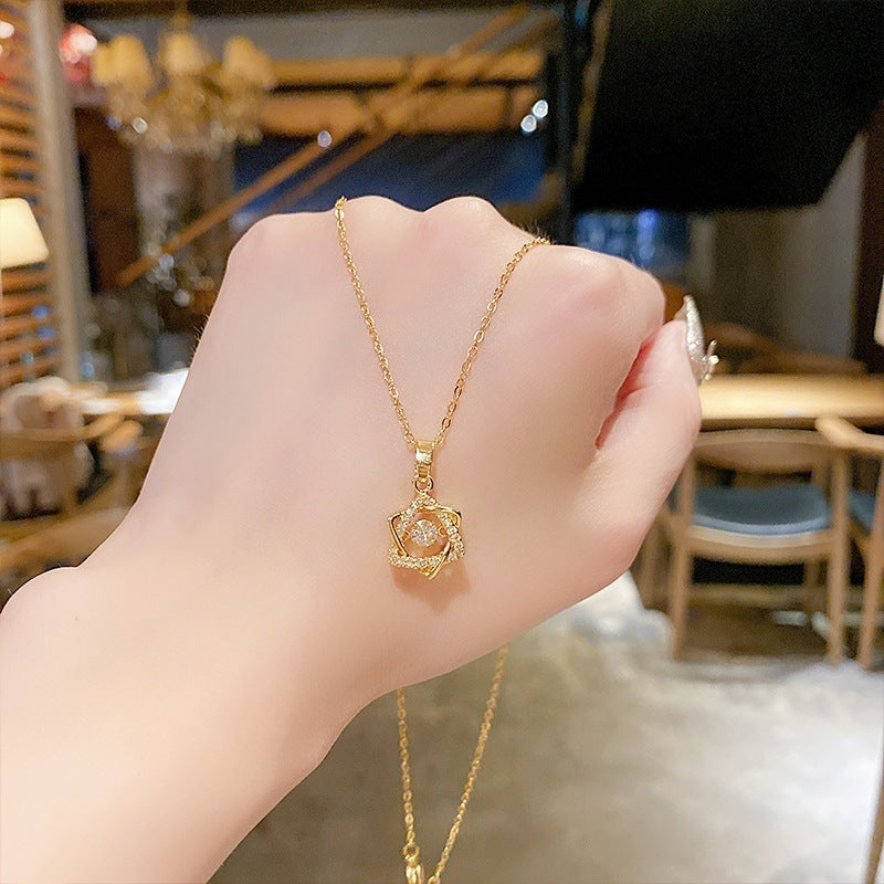 SS-11854 - Dynamic Hexagram Gold - Necklace