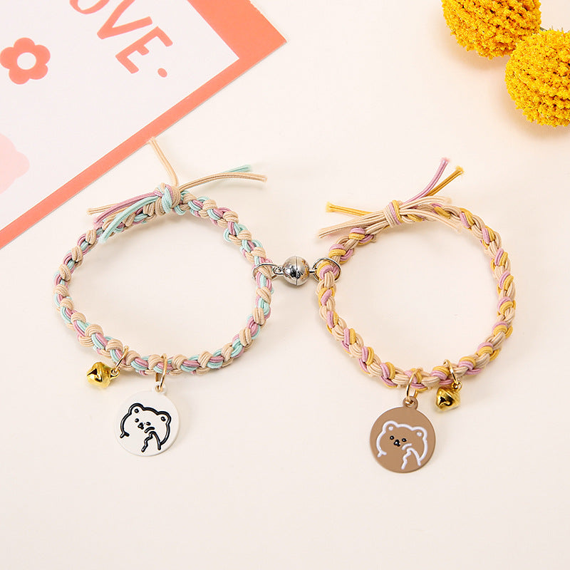 UNI-11775 -Bear Mix Color  Magnetic -  Bracelet Set Style 1