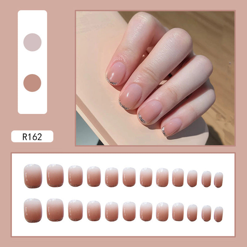 N-107- Sparkle Rose Pink - Press On Nail Set Of 24