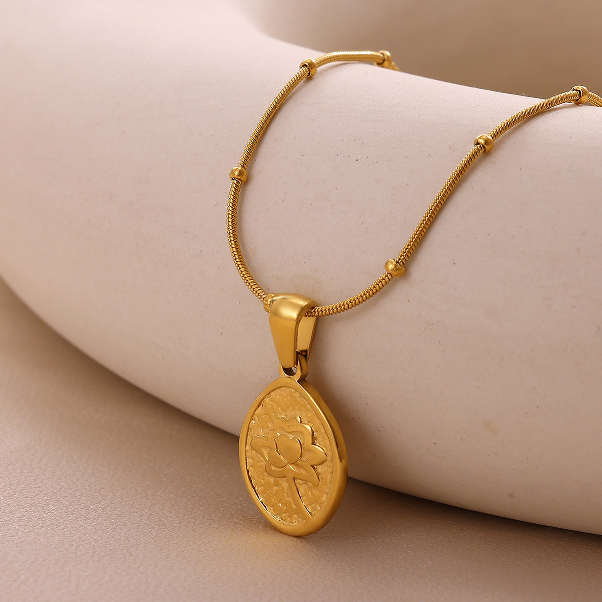 SS-12589 - Luxury Gold Rose - Necklace