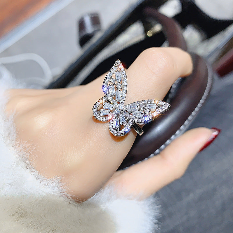 UNI-11814 - Luxury Butterfly Silver Foiled - Ring
