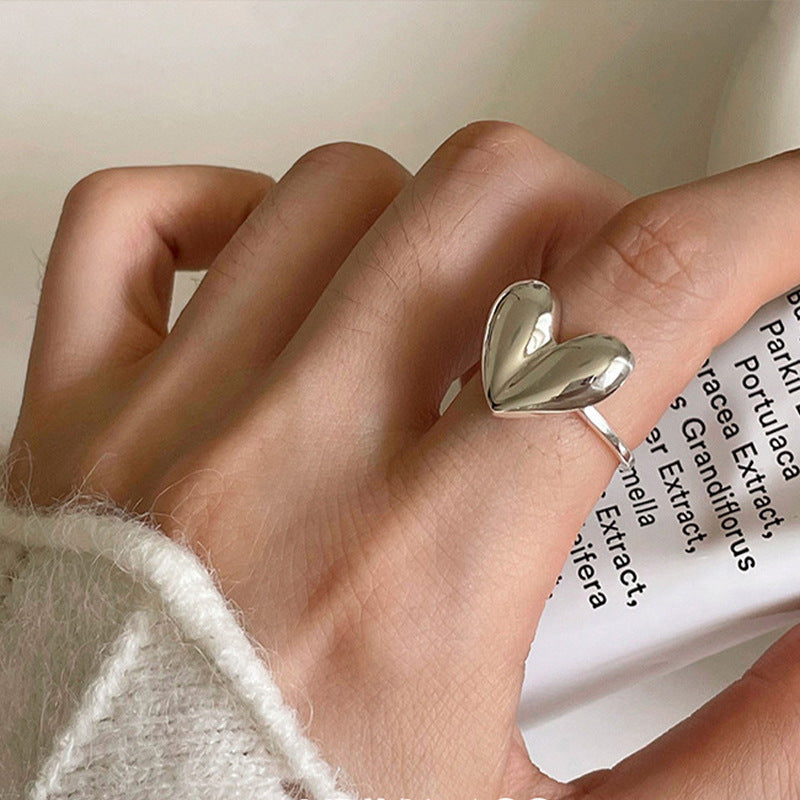 UNI-12409 - Silver Heart - Ring