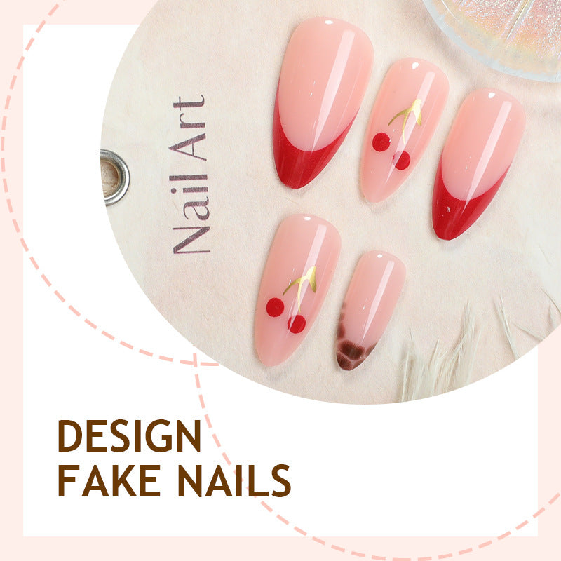 N-200 - Pinkish - Press On Nail Set Of 24 - Free Nail Kit Included