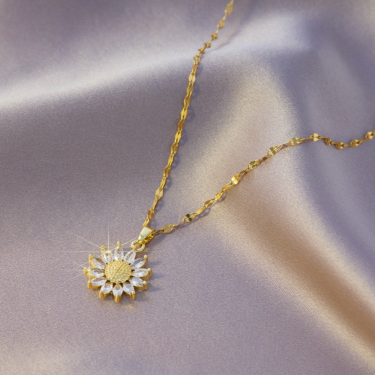 SS-11487 - Crystal Sunflower - Necklace