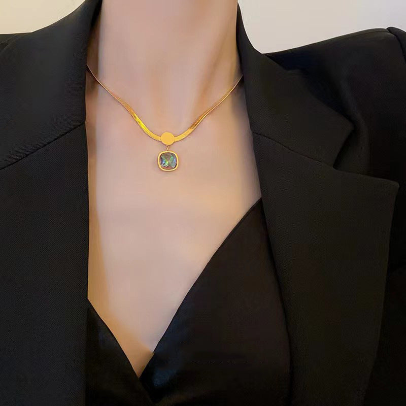 SS-11842-1 - Rainbow Crystal DiamondGold  - Necklace