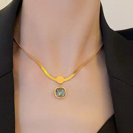 SS-11842-1 - Rainbow Crystal DiamondGold  - Necklace