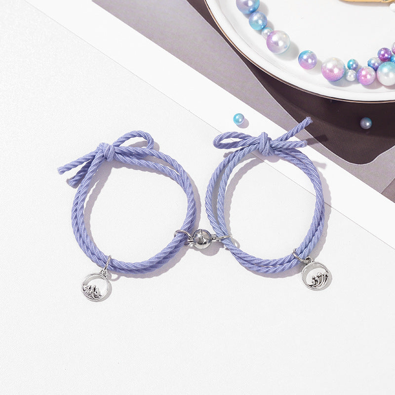 UNI-11796 - Tree Charm Magnetic Blue - Bracelet Set