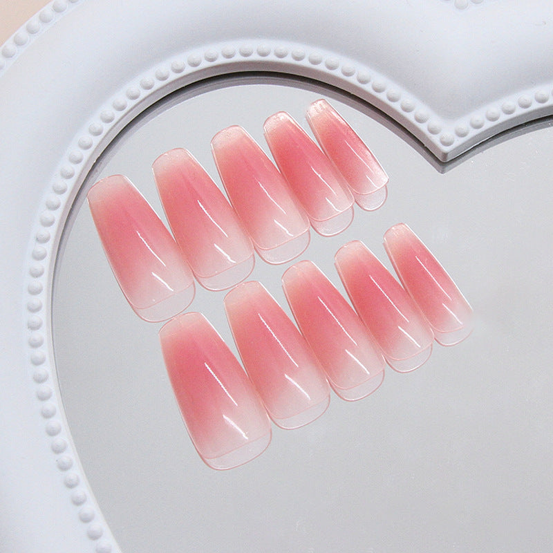 N-161 - Pink Long   - Press On Nail Set Of 24