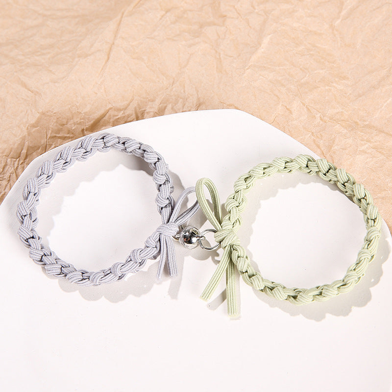 UNI-11736 - Grey & Green Elastic Magnetic - Bracelet Set