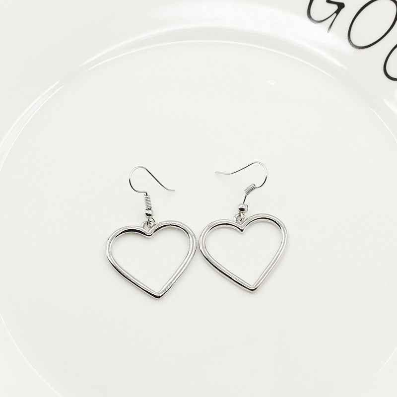 UNI-10469 - Silver Glam Heart - Earring