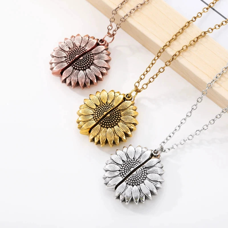 UNI-12594 - You're My Sunshine Sun  Rose Gold - Necklace