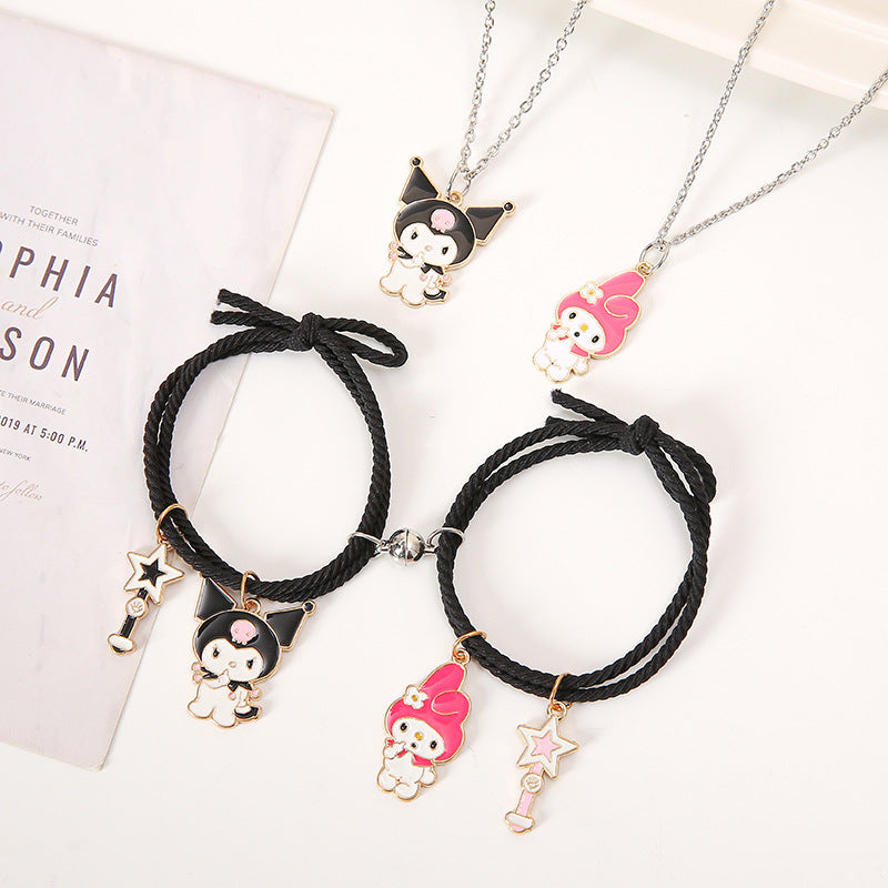 UNI-11739 - Kuromi & My Melody Style 2 - Jewelry Set Of 4