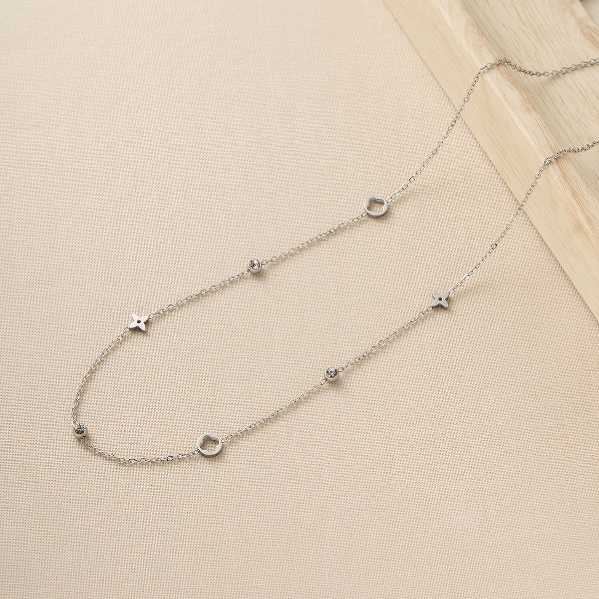SS-11677-1  - Premium Silver Series  Crystal Diamonds    - Necklace