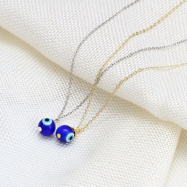 UNI-10641 - Silver Evil Eye  - Necklace