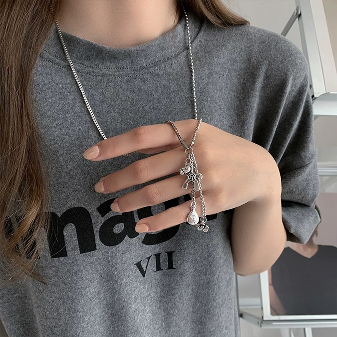 UNI-11964 -Silver Charms - Necklace