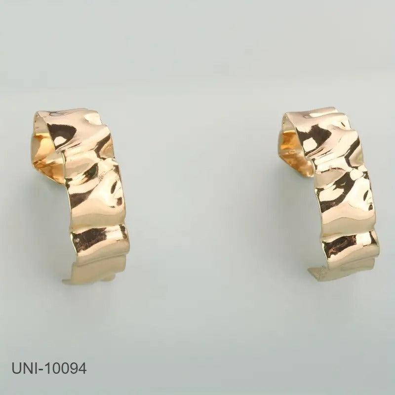 UNI-10094 -  Geometric Irregular Gold - Earring (DISCONTINUED)