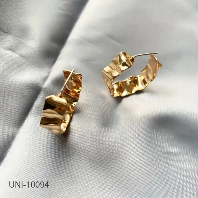 UNI-10094 -  Geometric Irregular Gold - Earring (DISCONTINUED)