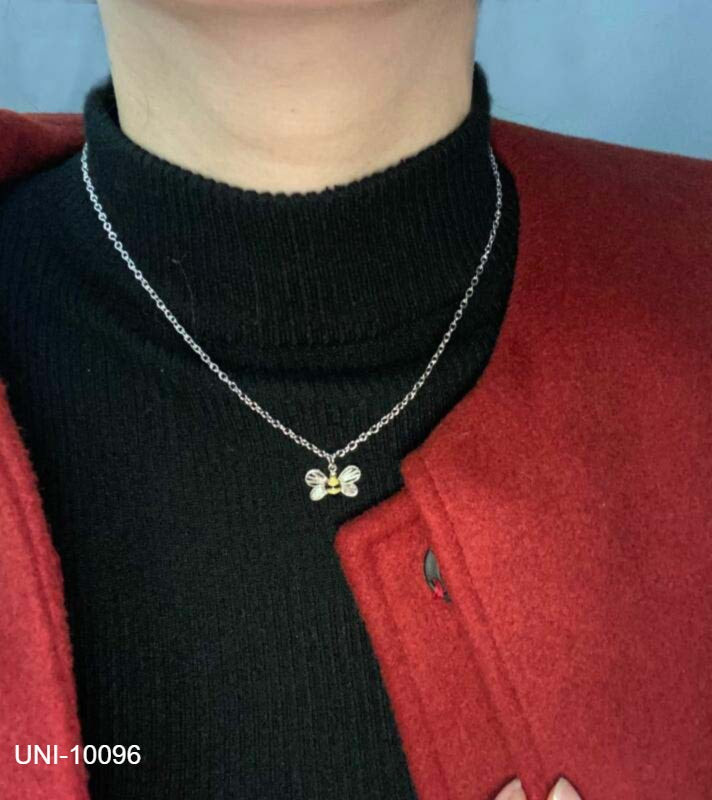 UNI-10096 - Honey Bee Silver - Necklace