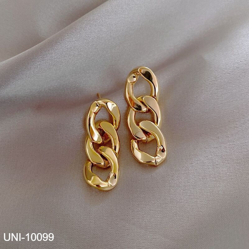 UNI-10099 -  Classy Chain Gold - Earring Style 2