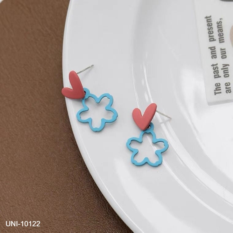 UNI-10122 - Simple Heart & Flower - Earring