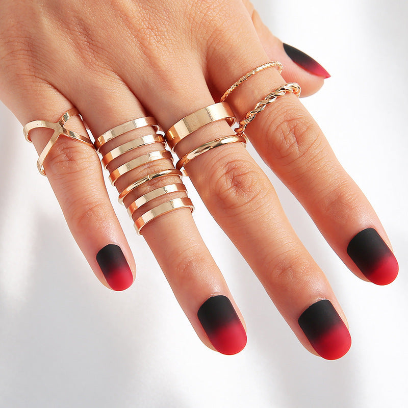 UNI-10142  - Classy Foiled - Ring Set of 7