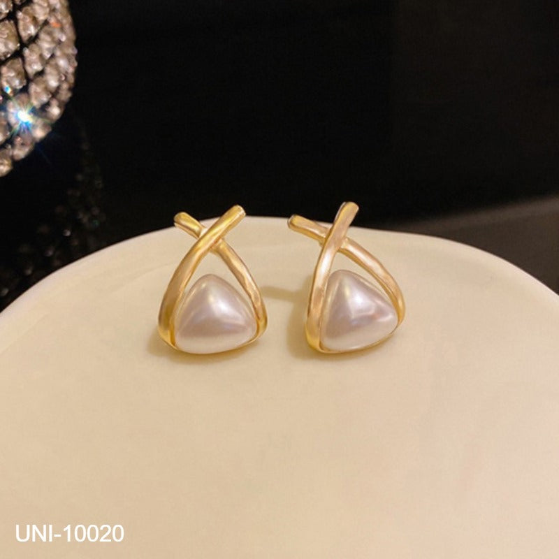 UNI-10020 - Faux Pearl Gold - Earring
