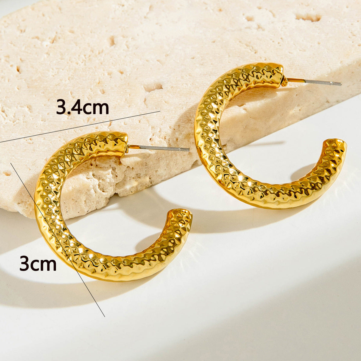 UNI-10149-2 - Fancy Gold Foil  - Earring Style 2