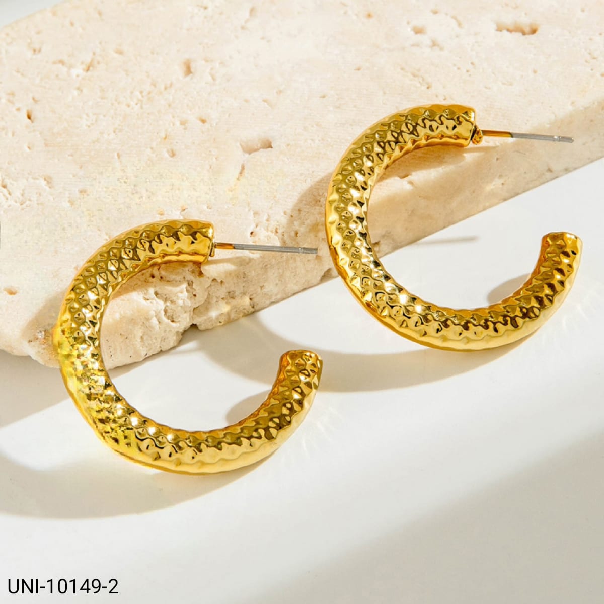 UNI-10149-2 - Fancy Gold Foil  - Earring Style 2