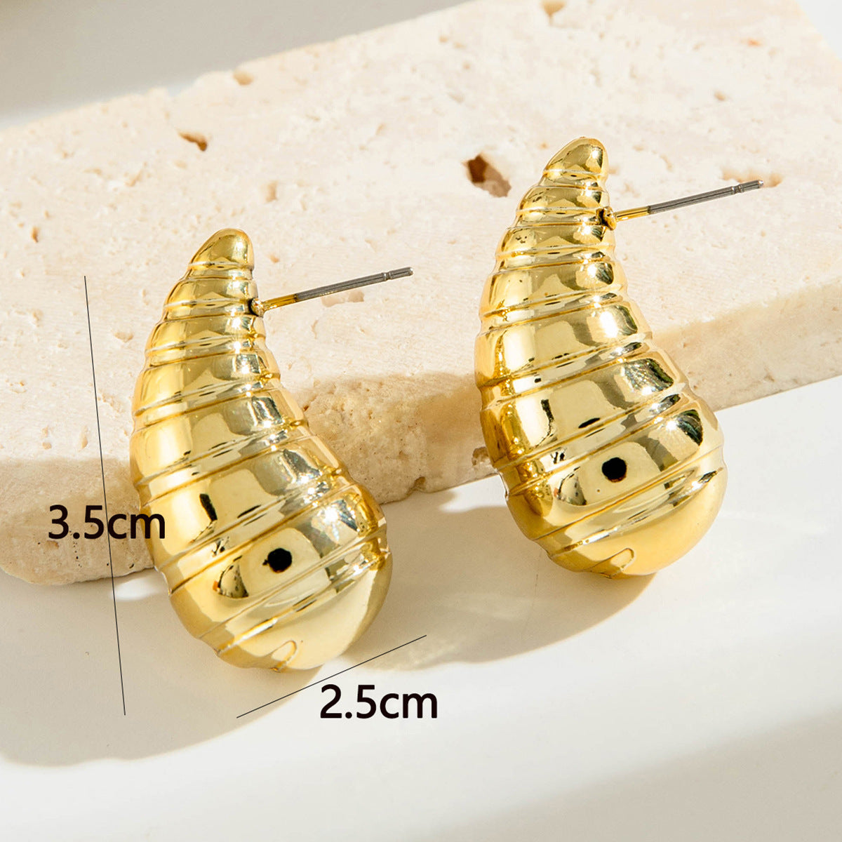UNI-10149-3 - Fancy Gold Foil  - Earring Style 3