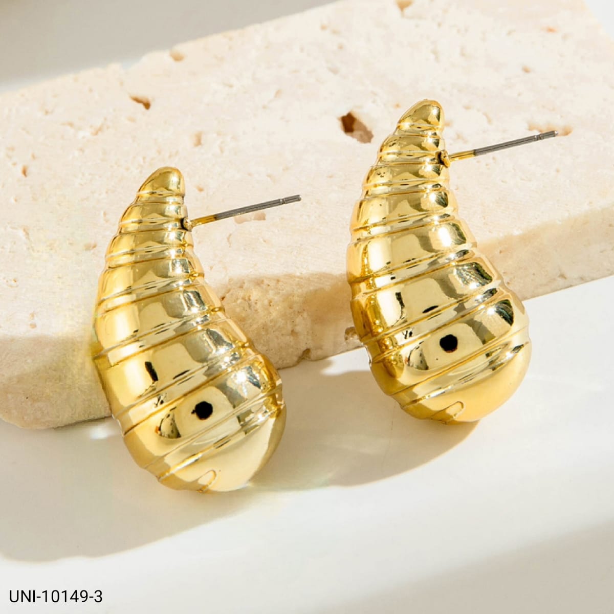 UNI-10149-3 - Fancy Gold Foil  - Earring Style 3