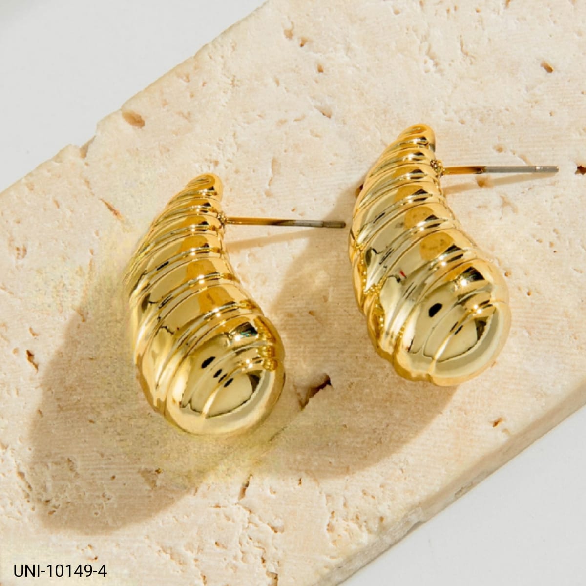UNI-10149-4 - Fancy Gold Foil  - Earring Style 4