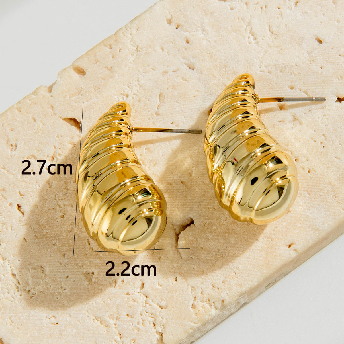 UNI-10149-4 - Fancy Gold Foil  - Earring Style 4