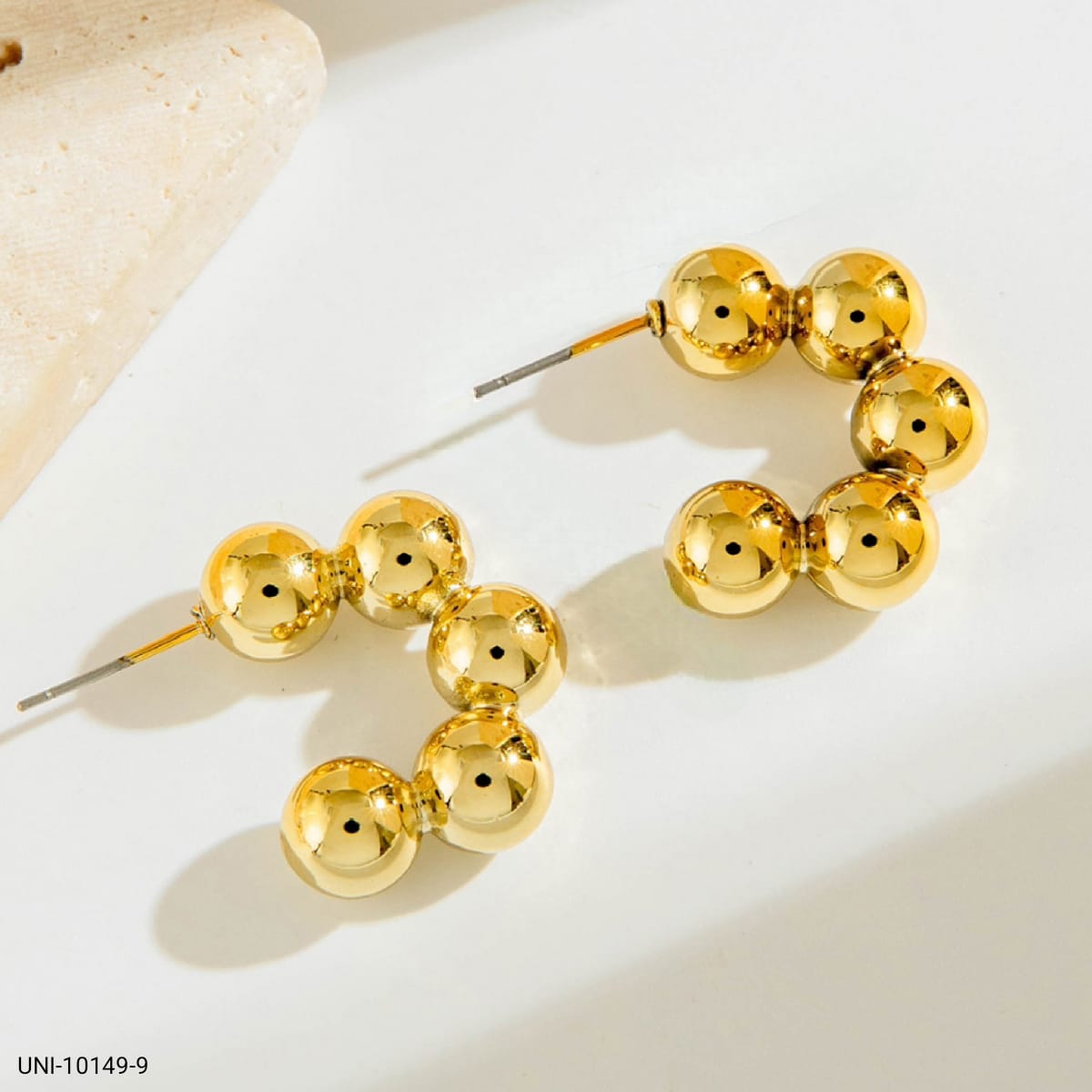 UNI-10149-9 - Fancy Gold Foil  - Earring Style 9