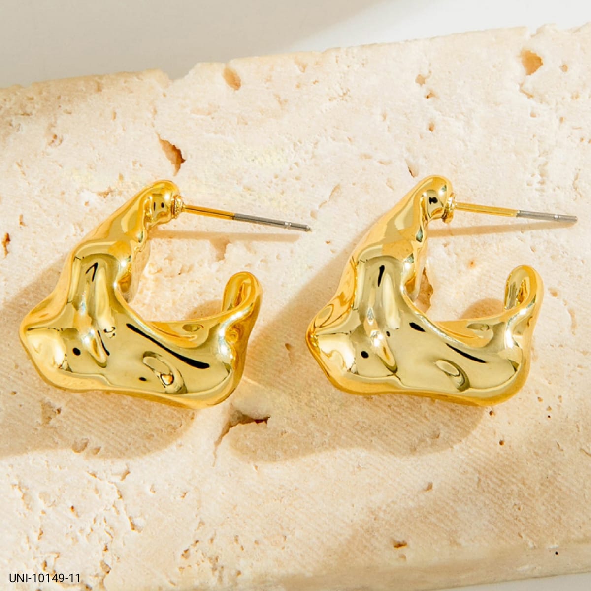 UNI-10149-11 - Fancy Gold Foil  - Earring Style 11