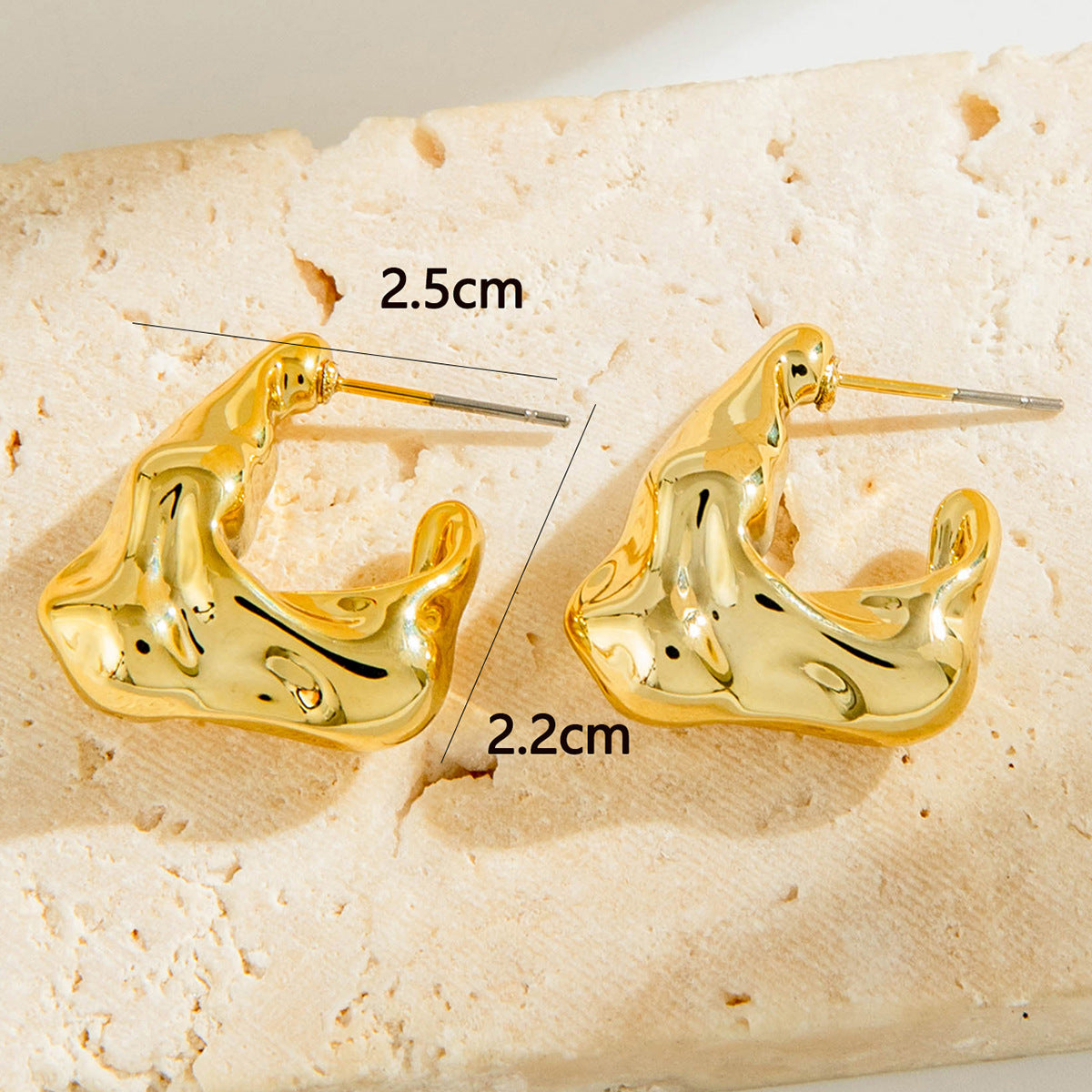 UNI-10149-11 - Fancy Gold Foil  - Earring Style 11