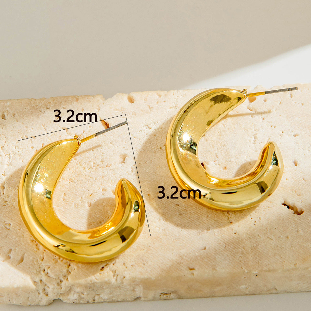 UNI-10149-12 - Fancy Gold Foil  - Earring Style 12