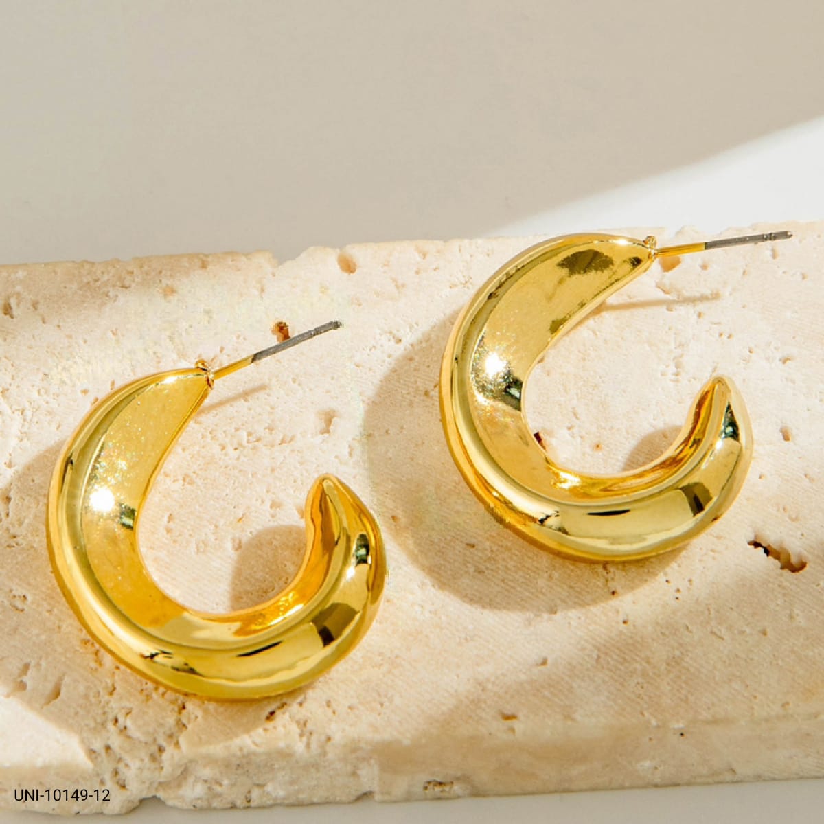 UNI-10149-12 - Fancy Gold Foil  - Earring Style 12
