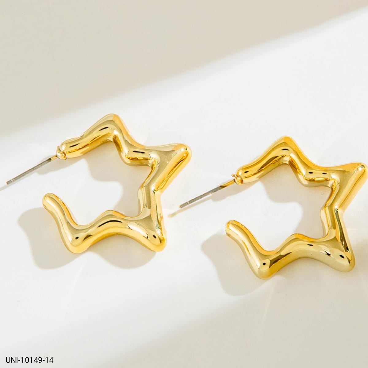 UNI-10149-14 - Fancy Gold Foil  - Earring Style 14