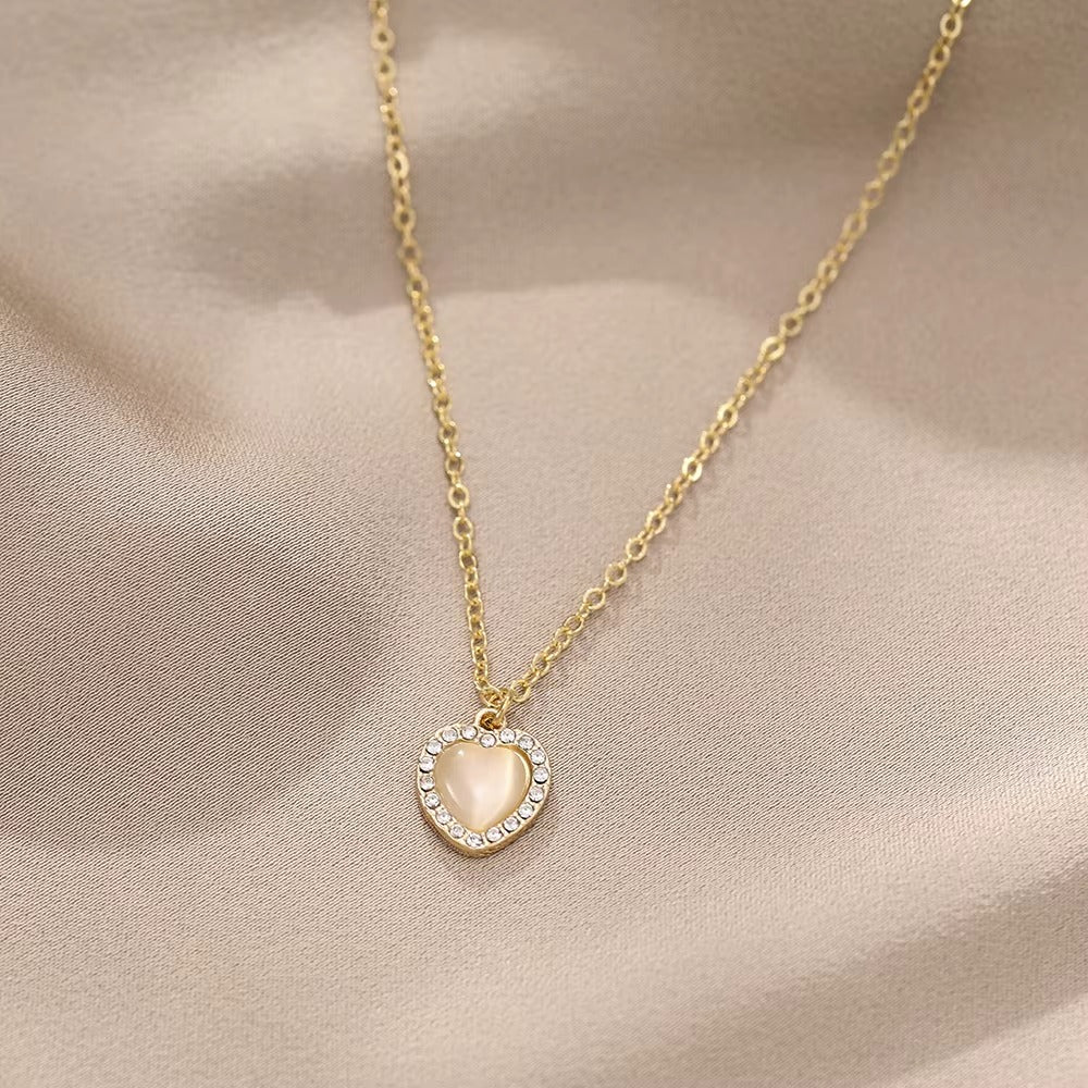 Stone Heart Gold - Necklace