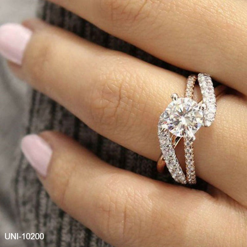UNI-10200 - Rose Gold Fancy Diamond - Ring