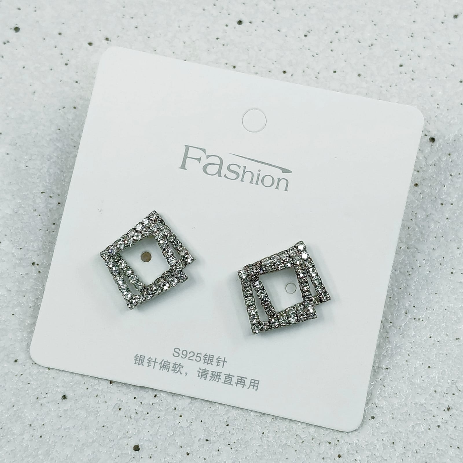 Diamond Cube Silver - Earring
