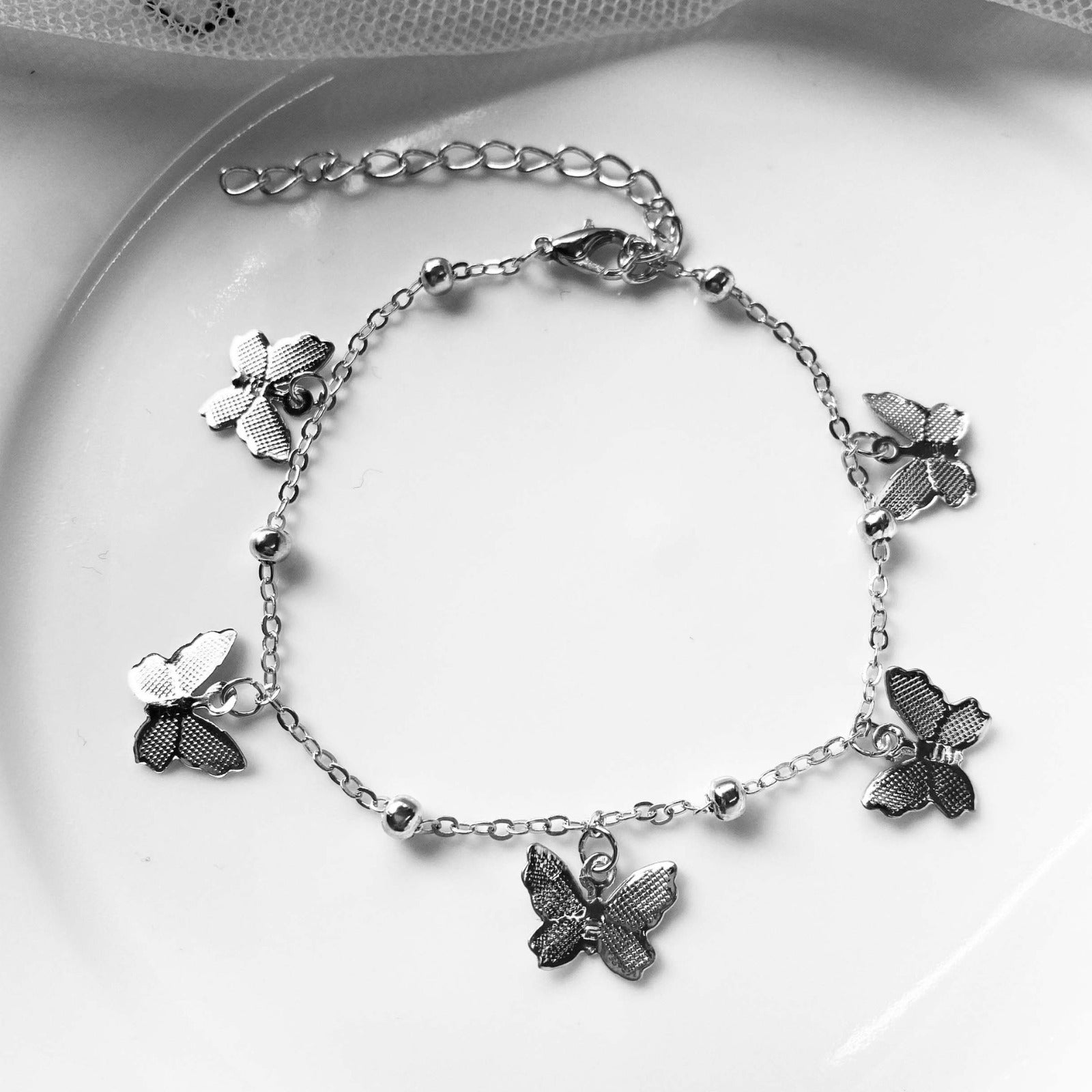 UNI-10225-1 -  Butterfly Silver- Bracelet