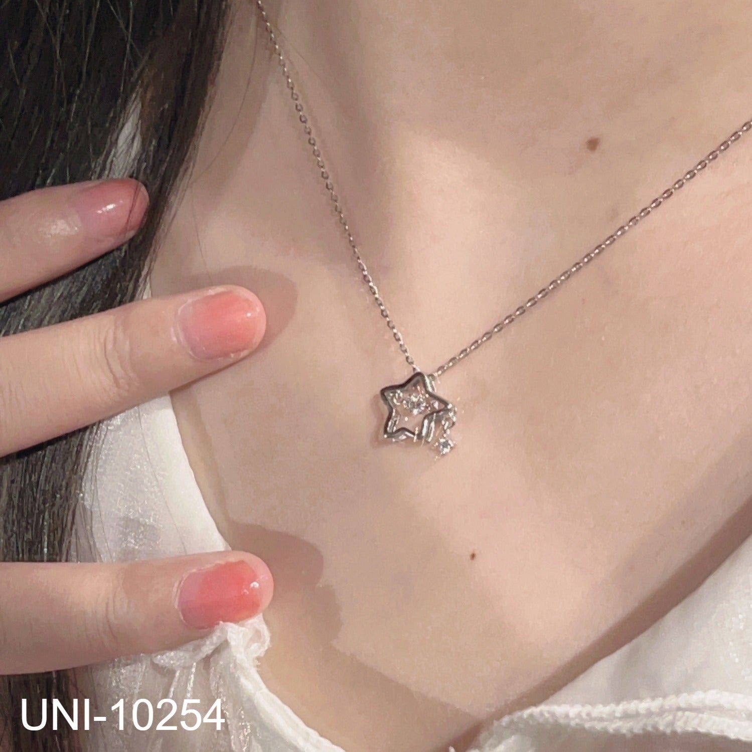 UNI-10254 - Silver Star - Necklace