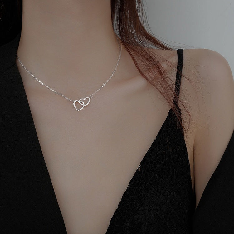 UNI-10273 -  Heart Silver - Necklace