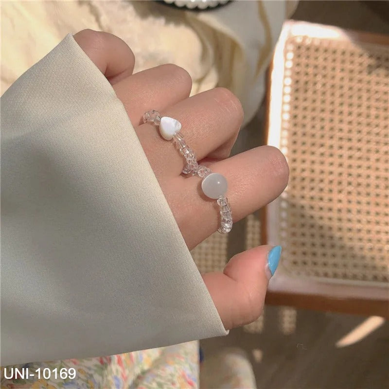 UNI-10169- White Stone - Ring Set