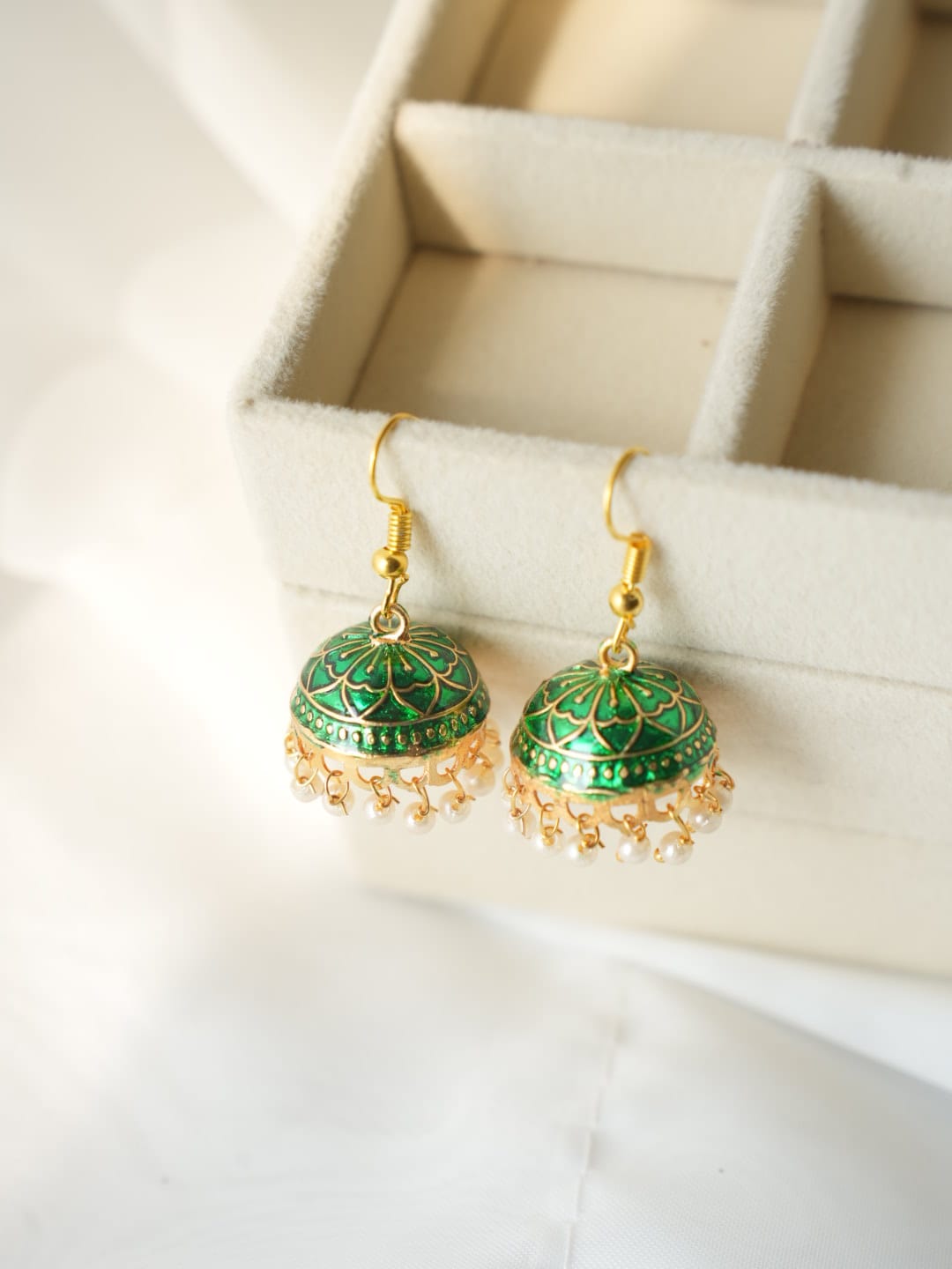 JH-23 - Pearly Jhumka Medium - Earring Style 4