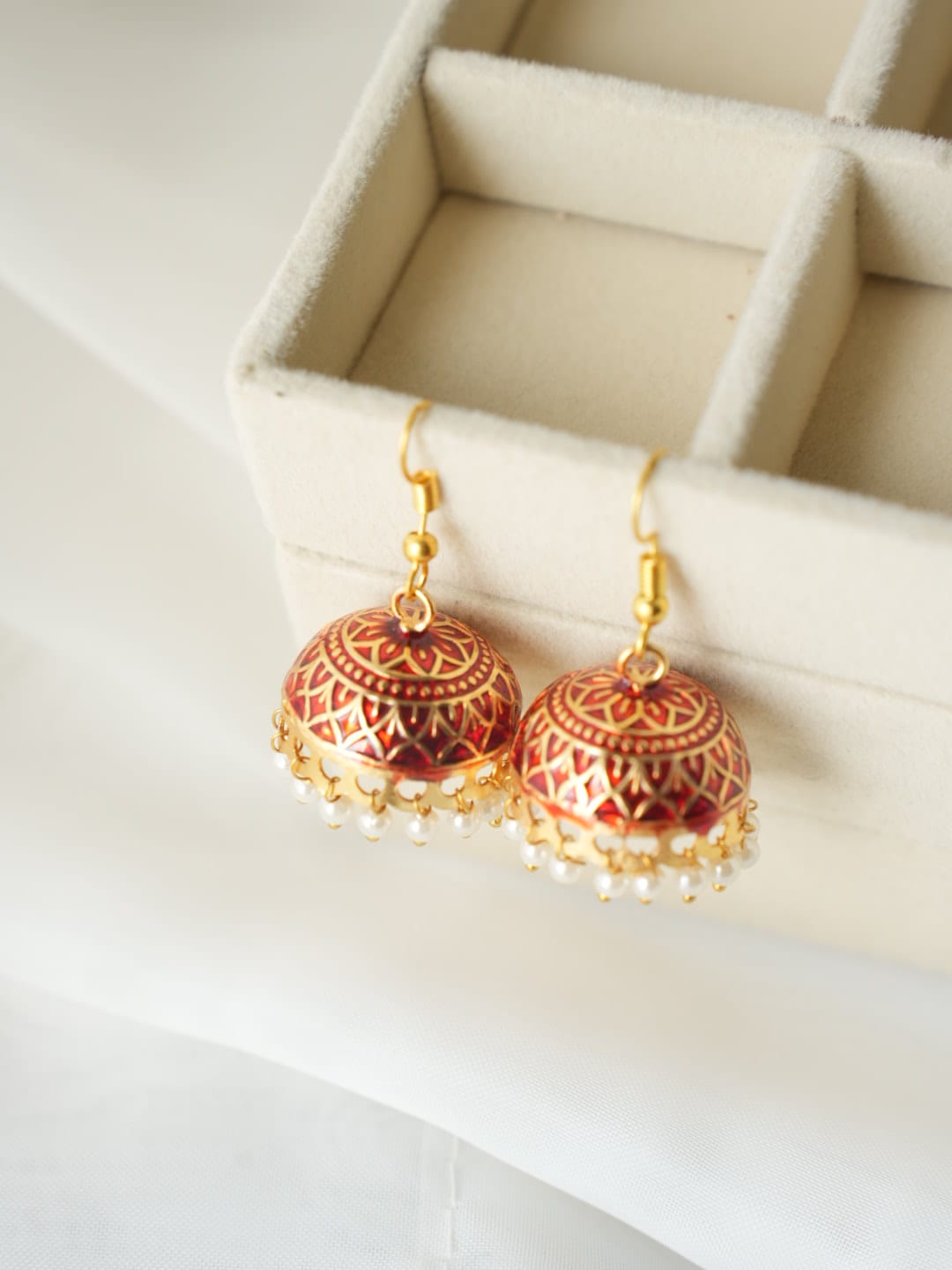 JH-21 -  Pearly Jhumka Medium - Earring Style 2