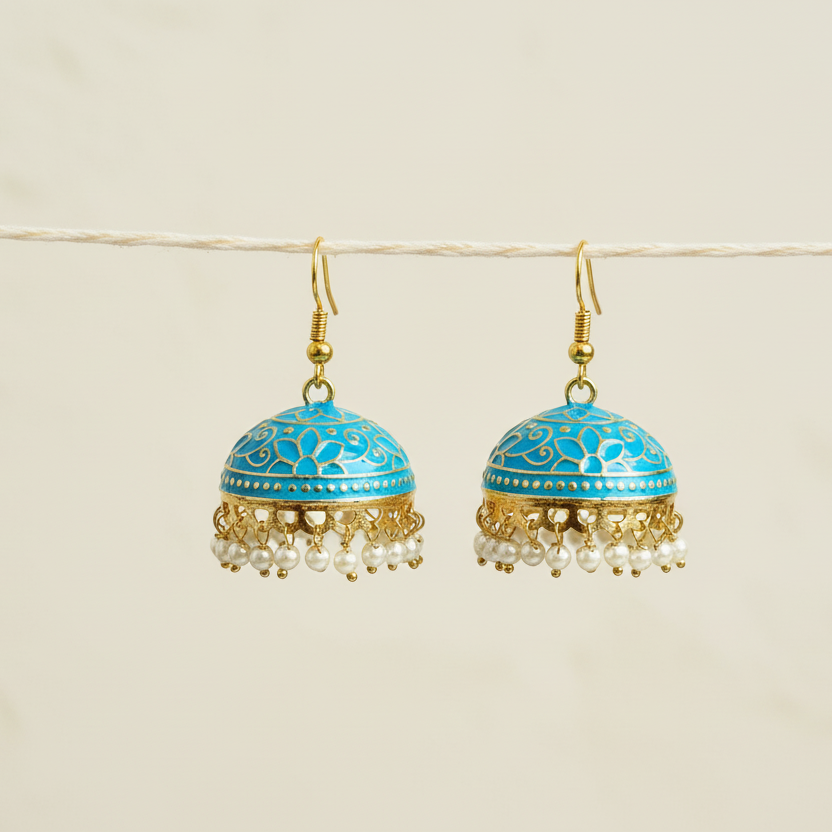 JH-48 - Pearly Jhumka Large - Earring Style 20