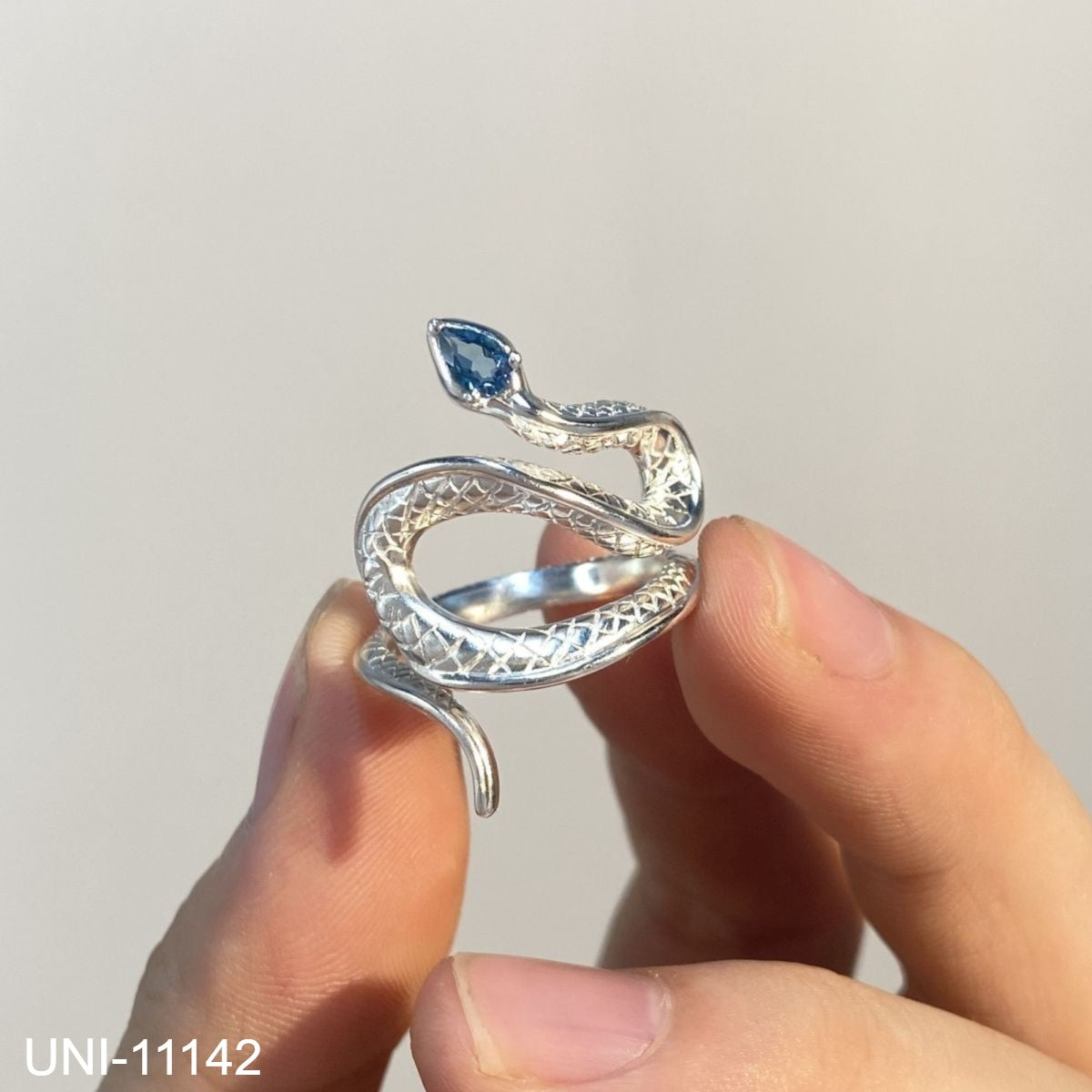 UNI-11142 - Silver Snake Ring